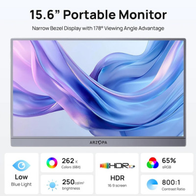 Arzopa A1 15.6 inch FHD 1080p Portable Monitor – A Versatile and Compact Display Solution