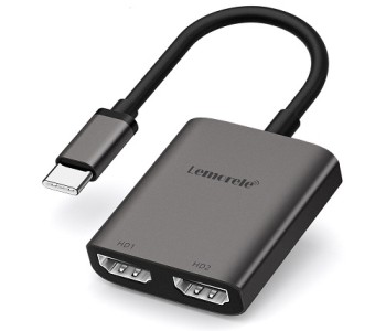 LEMORELE TC21 USB C to Dual HDMI Adapter