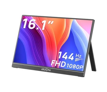 ARZOPA Z1FC 16.1"Display 144Hz FHD IPS Portable Gaming Monitor